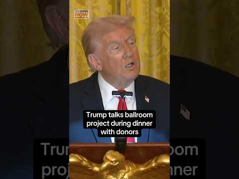 Trump talks ballroom project during dinner