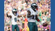 Jalen Hurts jump-starts the Eagles by passing for 326 yards and 3 TDs in a 28