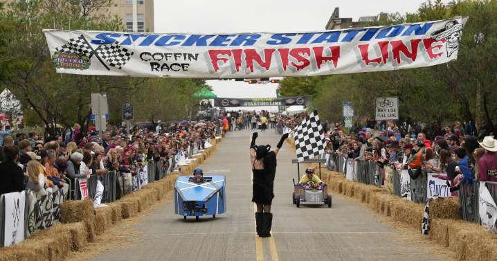 Spooky rides race at Denton's Day of the Dead Festival