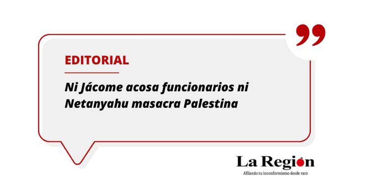 Ni Jácome acosa funcionarios ni Netanyahu masacra Palestina