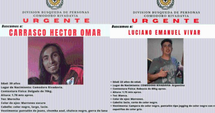 Desaparecieron dos jóvenes en Chubut en la misma ciudad donde buscan a la pareja de jubilados