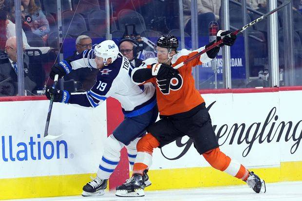 Jets centre Jonathan Toews looking for the scoring touch