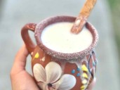 Cremoso atole de horchata, una bebida deliciosa