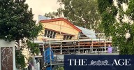 Brisbane storm: Highgate Hill house slips as thunderstorms, hail hit south