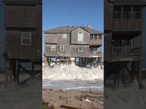 Watch: More Coastal Dream Homes Collapse into Ocean in North Carolina #shorts