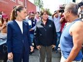 Sheinbaum visita el Edomex por inundaciones tras lluvias intensas