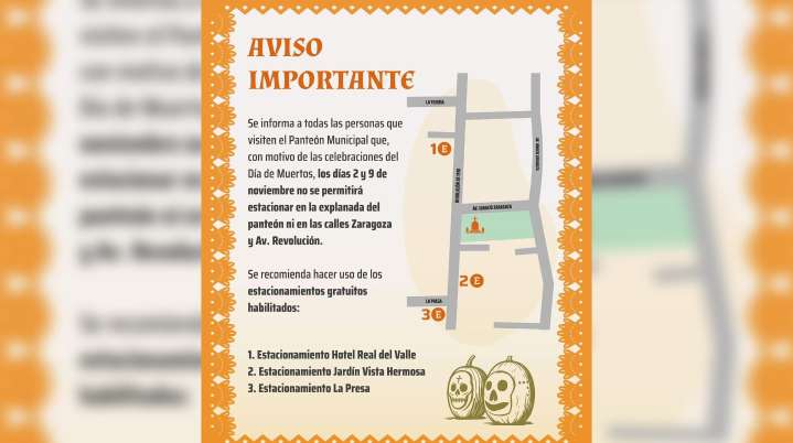 Tepoztlán habilita estacionamientos gratuitos por Día de Muertos