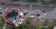 Robó un Tesla, embistió autos y huyó a pie: joven de 20 años fue detenido tras persecución violenta