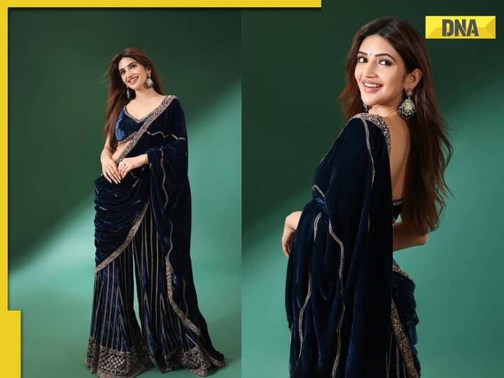Sreeleela’s exquisite turquoise velvet sharara is ultimate style inspiration you