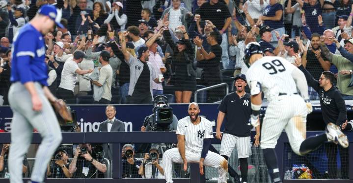 Aaron Judge hits his way into Yankee history in huge ALDS comeback win