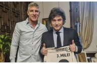 Milei se emocionó y lagrimeó al recordar la despedida de Martín Palermo en Boca