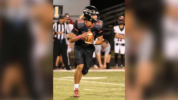 Whether on the football field or basketball court, there is no stopping Taylor's Javionne Harris
