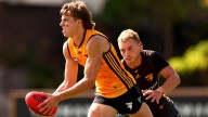 Fremantle Dockers coach Justin Longmuir meets with uncontracted Hawthorn defender Jai Serong