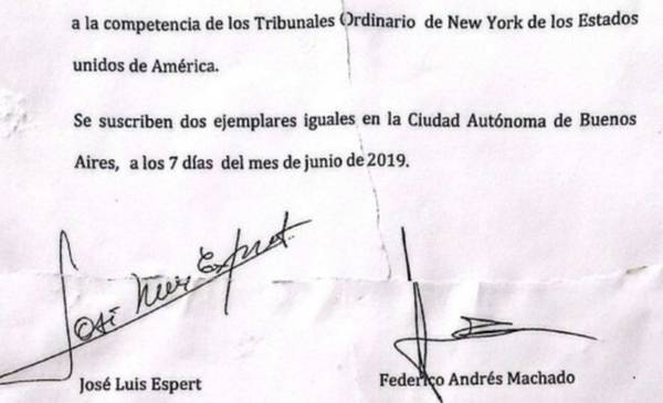 Cómo es el contrato que firmó Espert con Machado por US$ 1 millón: lo encontraron en un allanamiento