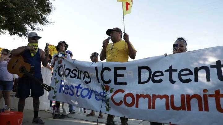 Protestas opr expansión de centros de detención en California