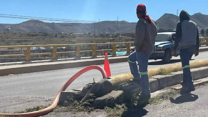 JMAS realiza labores de reparación en línea de acero del Periférico Sur; concluirán en breve los trabajos