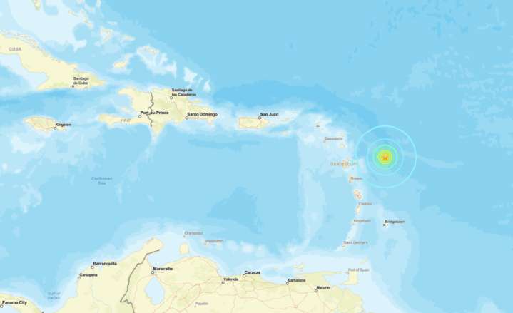 Two strong quakes in the Atlantic Ocean rattle the eastern Caribbean