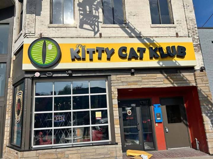 Sign from the beloved Kitty Cat Klub up for sale