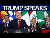 Trump & world leaders speak after signing Gaza peace plan