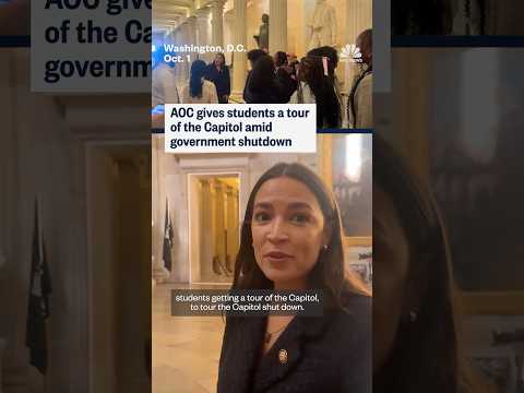 AOC gives students a tour of the Capitol amid government shutdown