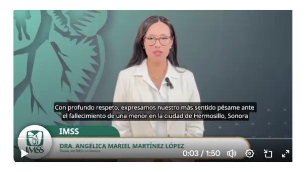 IMSS: habrá revisión exhaustiva por muerte de niña