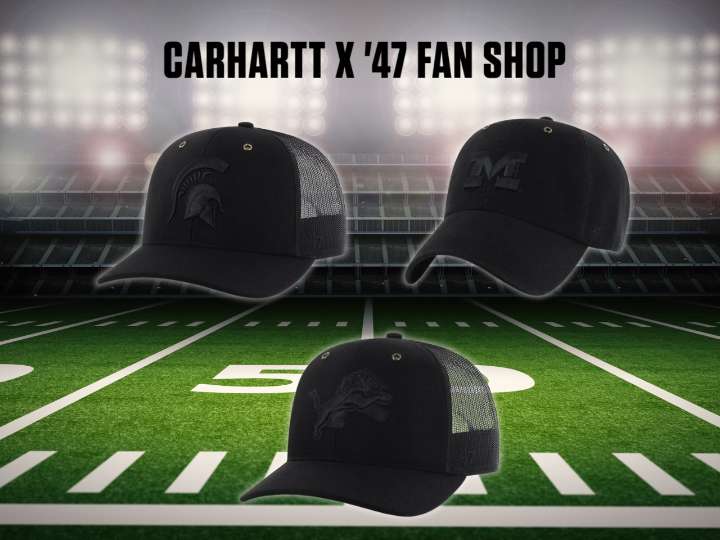 Carhartt’s newest collaboration with ’47 has the perfect black hat for Michigan sports fans