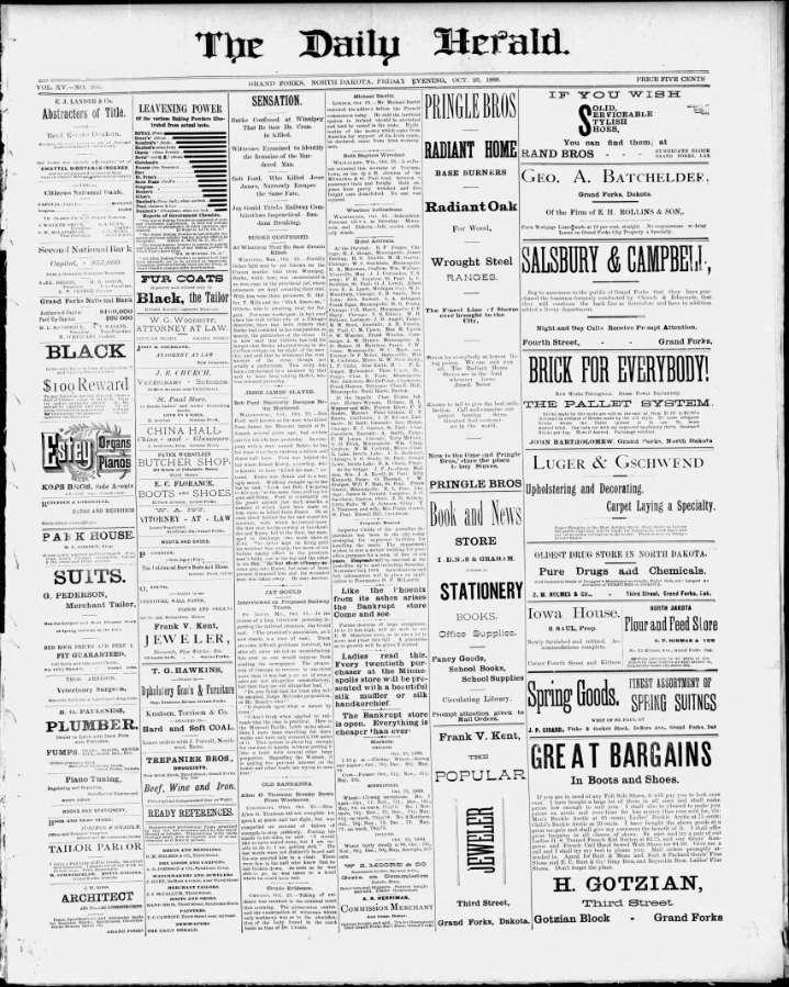 Today in History:  October 25, 1889 - Jesse James' slayer narrowly escapes being murdered