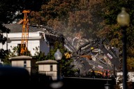 Outrage as Trump begins demolishing part of the White House for £187,000,000 ballroom
