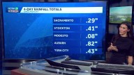 How much rain did the Sacramento area get over 4 days?
