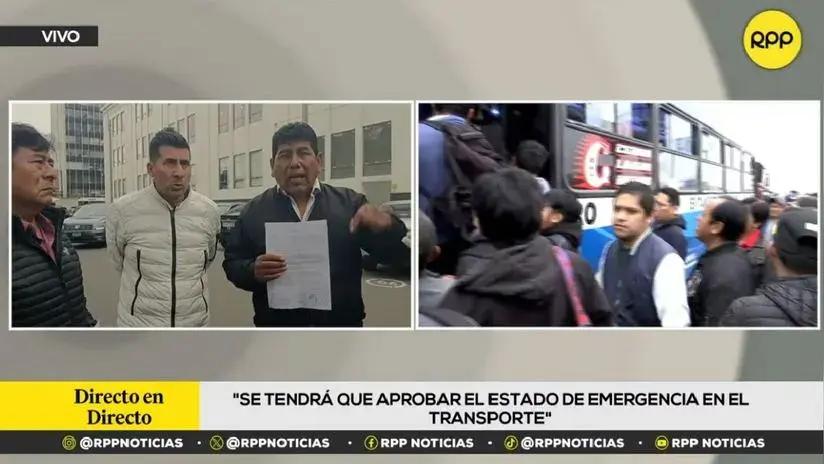 Congreso: tras reunión con dirigentes, acuerdan que se declare en estado de emergencia el transporte público
