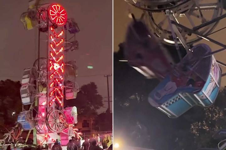 Carnival Ride Carriages Snaps Off and Come Crashing Down in Terrifying Video