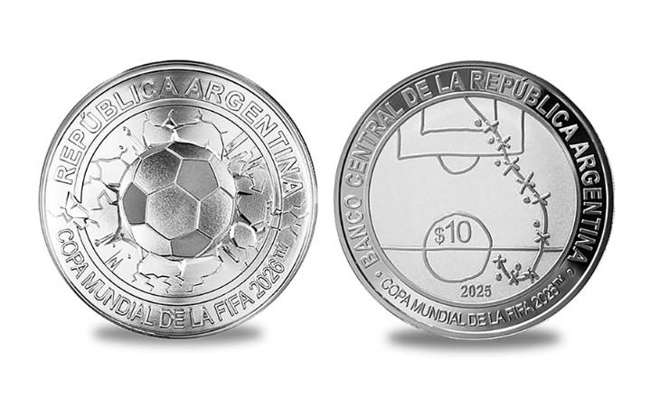 El BCRA lanzó una moneda especial del Mundial 2026