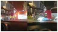 Evidencian a grupo de adolescentes en motocicleta metiéndose entre los carros a alta velocidad en el Centro de Puerto Vallarta