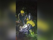 Vehicle crashes on Pavki Devi Road, SDRF conducts rescue ops
