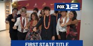 Central Catholic HS boys volleyball team receives rings after winning first state title