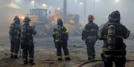 Maple Heights crews battle early morning warehouse fire