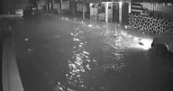 Graban el momento en que el río Cazones se desborda y provoca inundaciones en Poza Rica