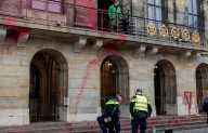 Vandalizado el Palacio Real de Ámsterdam con pintura roja y mensajes contra Israel
