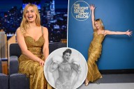 Addison Rae visits Jimmy Fallon in a vintage gold gown from ’50s burlesque star