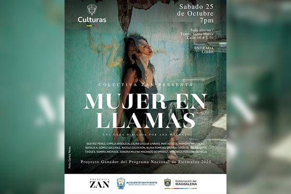 “Mujer en Llamas”: una obra que invita a reconciliarse con el cuerpo y la esencia femenina