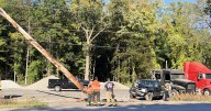Driver crashes after crossing busy oncoming lanes of highway