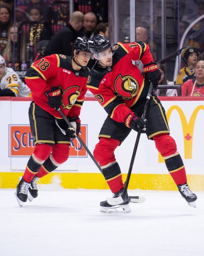 Senators' 4-goal third sends Bruins to 7-2 loss - The Rink Live | Coverage of youth, junior, high school and college hockey