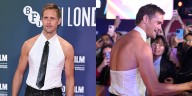 Alexander Skarsgard Bares Skin in Halter Button-Down Top at ‘Pillion’ London Premiere! | Alexander Skarsgard, Harry Melling, Pillion 