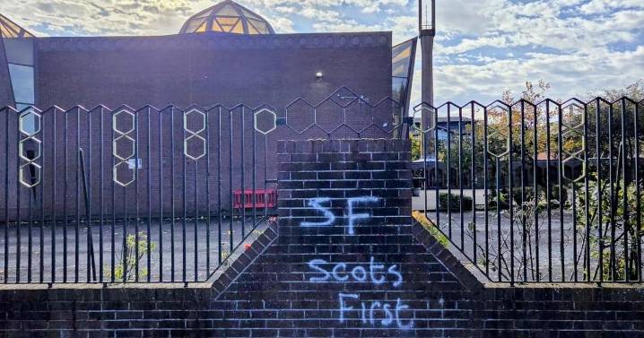 Scots mosque vandalised with ‘Scots First’ graffiti as probe launched