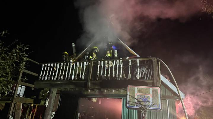 Casco Twp. barn damaged in 'stubborn' fire that rekindled overnight