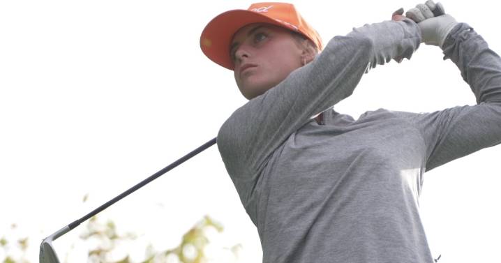 State AA golf: Billings Senior's Payton Tryan leads; 3 boys tied for first
