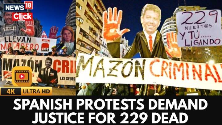 Spain Protests: People Rally In Valencia Demanding Carlos Mazon Resign Over Flash Flood Tragedy