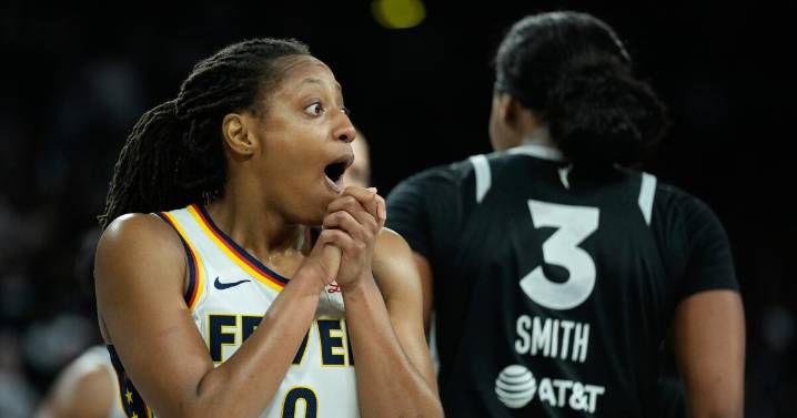 Fever's Kelsey Mitchell sustains apparent leg injury in Game 5 of semifinal series vs. Aces