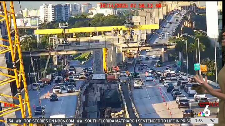 Lanes closed due to construction on Dolphin Expressway in both directions