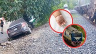 Madre intenta ganarle al tren en Colima; su bebé resulta herido y ella termina inconsciente